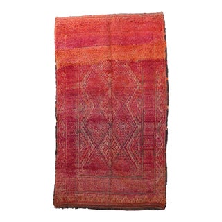 1980's Moroccan Beni M'Guild Wool Rug - 10.6 X 6.2 Ft For Sale