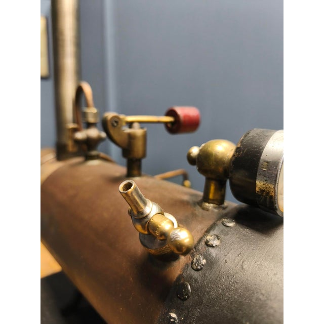 French Steam Engine in Copper and Cast Iron For Sale - Image 17 of 18
