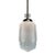 1930s Art Deco Chrome Streamline Pendant Light W/ Skyscraper Milk Glass Shade For Sale - Image 4 of 6