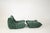 Textile Set of Togo Lounge Chair and Teal Fabric by Michel Ducaroy for Ligne Roset, 1973 For Sale - Image 7 of 18