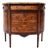 French 19th Century Marquetry Demi-Lune Server Commode, Specimen Marble Top For Sale