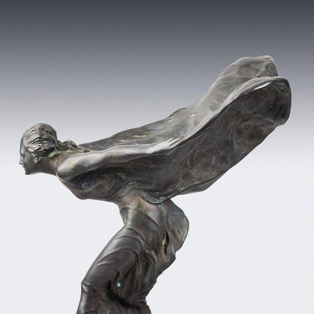 Charles Sykes, Rolls Royce Spirit of Ecstasy No.13, 1890s-1910s, Bronze For Sale - Image 6 of 18