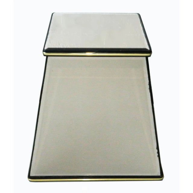 Modern Italian Vintage Mirrored Pedestals - a Pair For Sale - Image 3 of 5