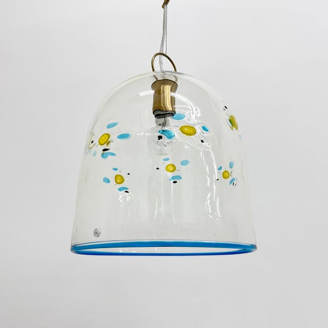 Mid-Century Glass Hanging Lamp with Flowers from La Murrina, Italy, 1970s For Sale - Image 10 of 18