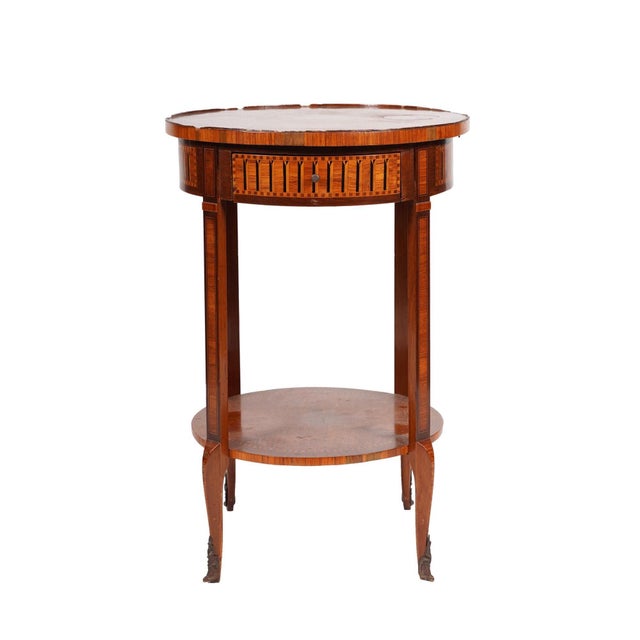 Early 19th Century Antique Late 19th Century French Louis Xv Style Marquetry Occasional Table For Sale - Image 5 of 12
