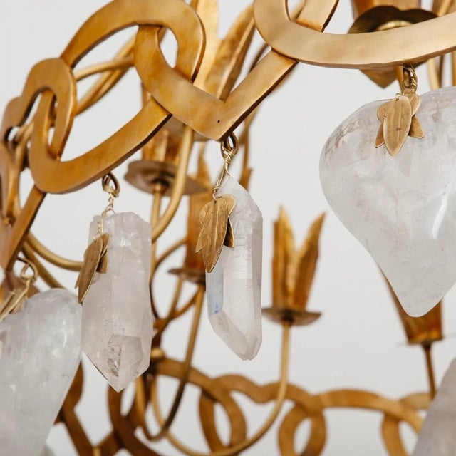 Heart Motif Chandelier In the Manner of Robert Goossens For Sale - Image 4 of 12