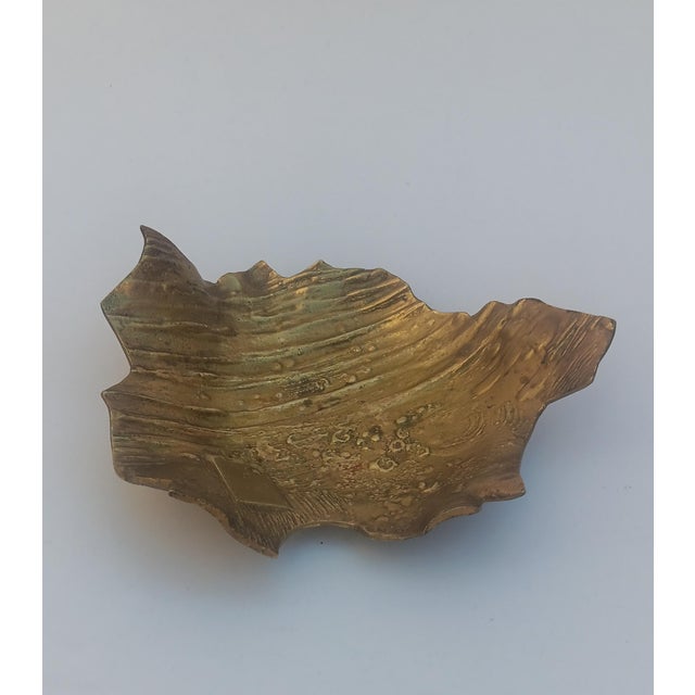 Brutalist Abstract Gilt Metal Catchall, 1960s, in Good conditions. Designed 1960 to 1969
