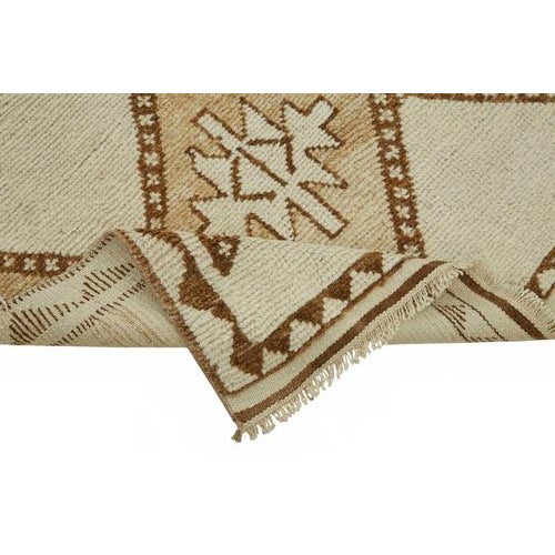 Beige Bohemian Runner Rug For Sale - Image 6 of 7