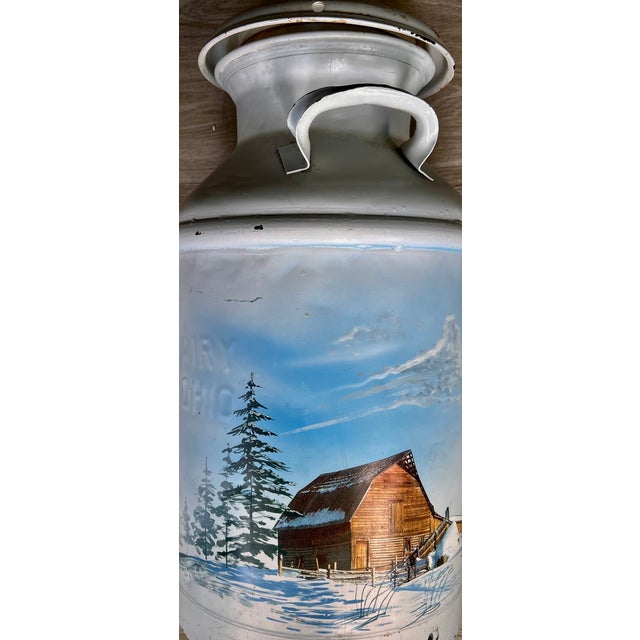 Vintage Metal Milk Can - Dayton, Ohio For Sale - Image 4 of 10