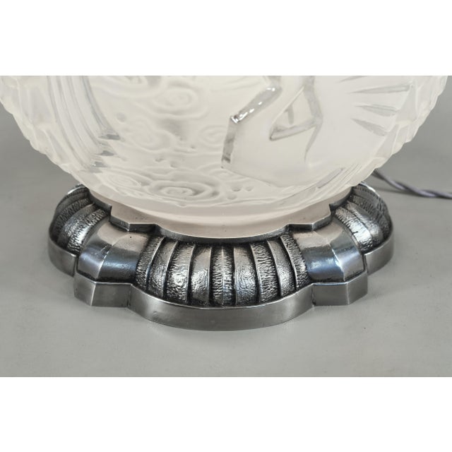 1930s Large French Art Deco Mushroom Lamp by Muller Freres - France For Sale - Image 10 of 16
