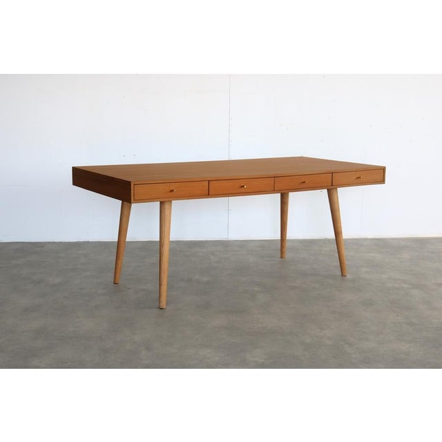 Mid-Century Modern Vintage Danish Wooden Dining Table, 1980s For Sale - Image 3 of 14