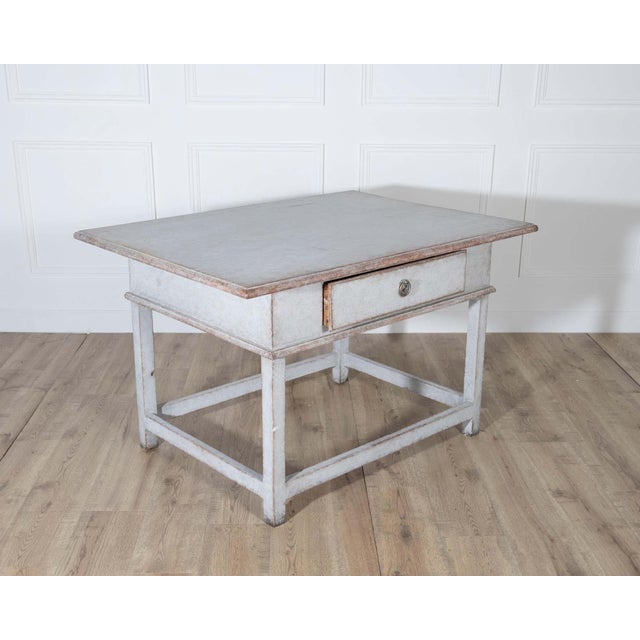 Swedish Country Pine Table with Drawer, circa 19th Century For Sale In Atlanta - Image 6 of 8