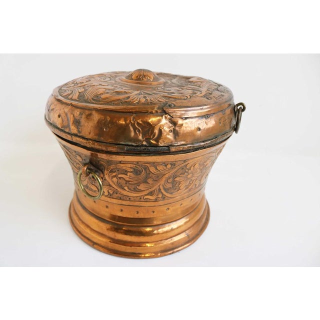 Antique Dutch Copper Pot with Lid, 1750 For Sale - Image 3 of 18