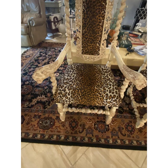 19th Century Gothic Lion Head & Griffin Armchairs - A Pair For Sale - Image 11 of 13