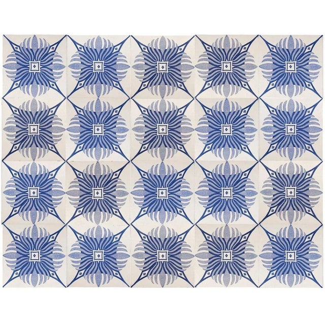 1 or the 22 pcs. exceptional antique wall tiles, Le Claive, manufactured around 1920. The dimensions per tile are 4,7 inch...