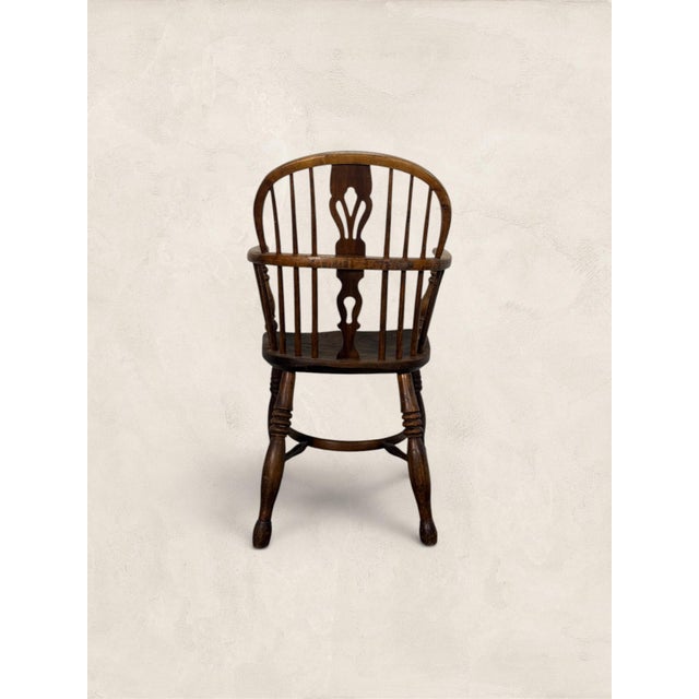 Mid 19th Century Antique English Oak Windsor Chair For Sale In Tampa - Image 6 of 9