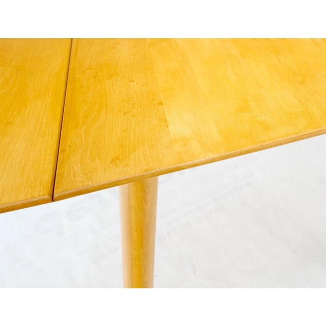 Orange Paul McCobb Solid Birch Drop Leaf Dining Table Planer Group Tapered Legs For Sale - Image 8 of 11
