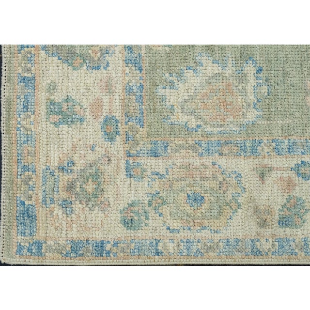Turkish Oushak Runner Rug 2'9" x 11'9" #17791 For Sale In Houston - Image 6 of 8