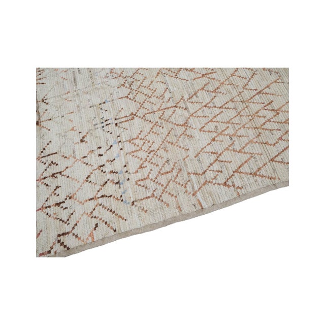 Gray Rust & Grey Modern Wool Rug For Sale - Image 8 of 8