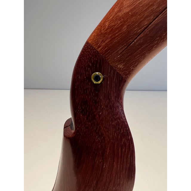 1970s Wooden Toucan With Glass Eyes For Sale - Image 12 of 12