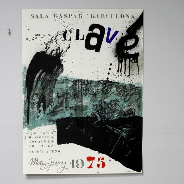 Lithographic Poster in the Gaspar Gallery from Antoni Clavé, 1975 For Sale - Image 4 of 4