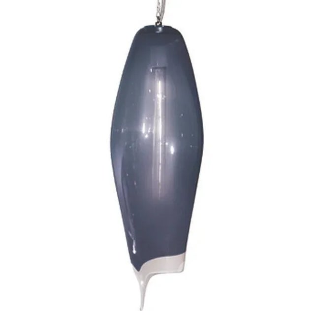 Mid-Century Modern Virtue Pendant Light in Steel Blue For Sale - Image 3 of 3