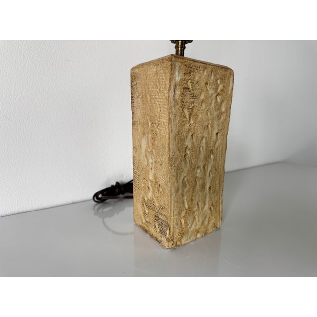 Vintage Organic Handmade Studio Pottery Table Lamp by Adrian/Sold For Sale In Miami - Image 6 of 11