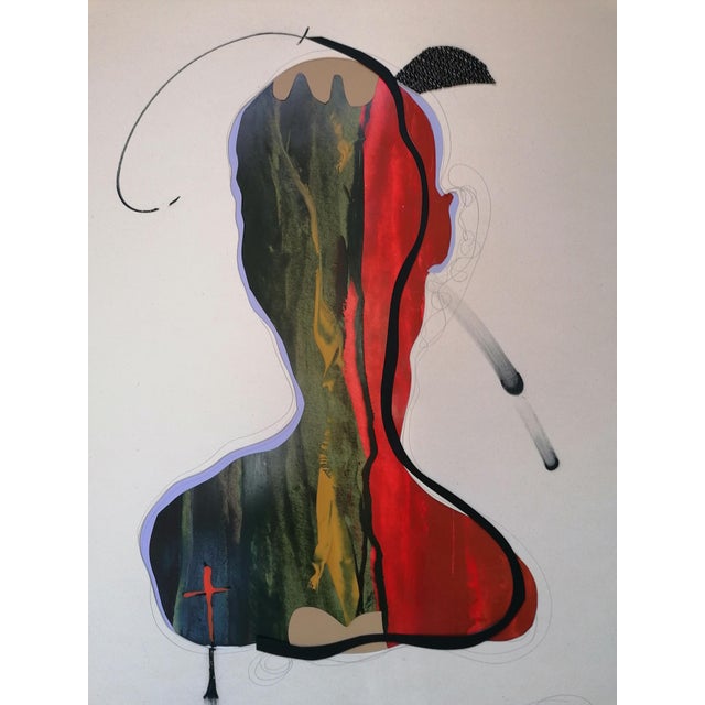 Stefano Mazzolini, S3F, 2022, Collage & Acrylic on Paper For Sale - Image 3 of 5