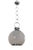Mid-Century Italian Space Age Pendant Lamp in Glass and Steel from Mazzega, 1970s For Sale