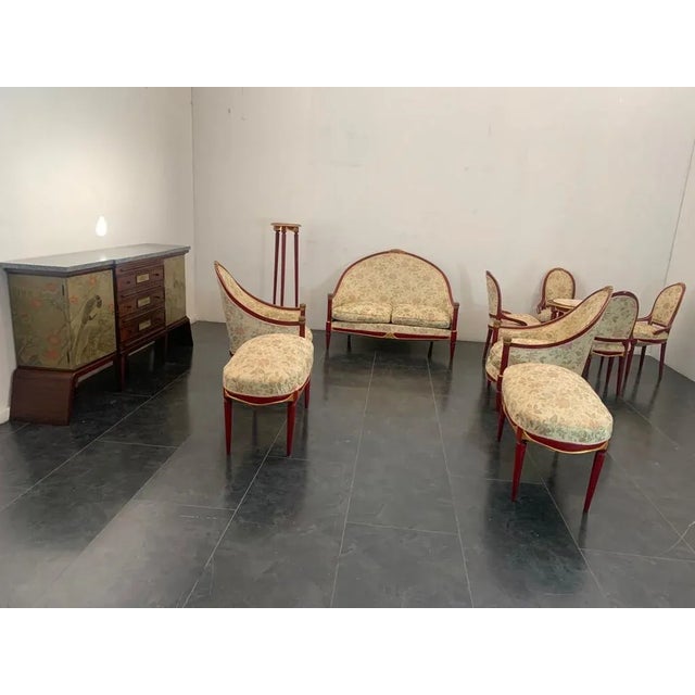 Art Deco Red Sofa For Sale - Image 12 of 13