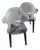 Vintage Italian Signed Calligaris St. Tropez. Graphite Chair - 2 Pairs 4 Chairs. For Sale