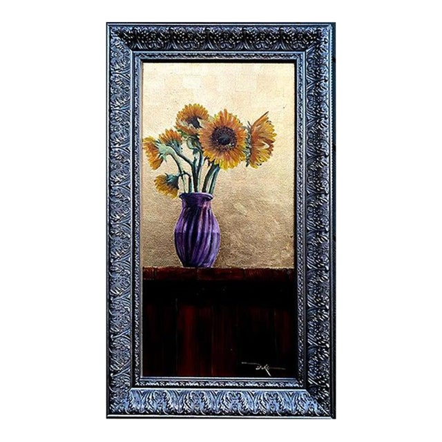 Duke Windsor Impressionist Still Life Painting, "Sunflowers Ii" For Sale