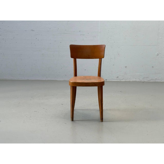 Tan Mid-Century Swiss Wooden Chair by A. Brandenberg, Uster For Sale - Image 8 of 15