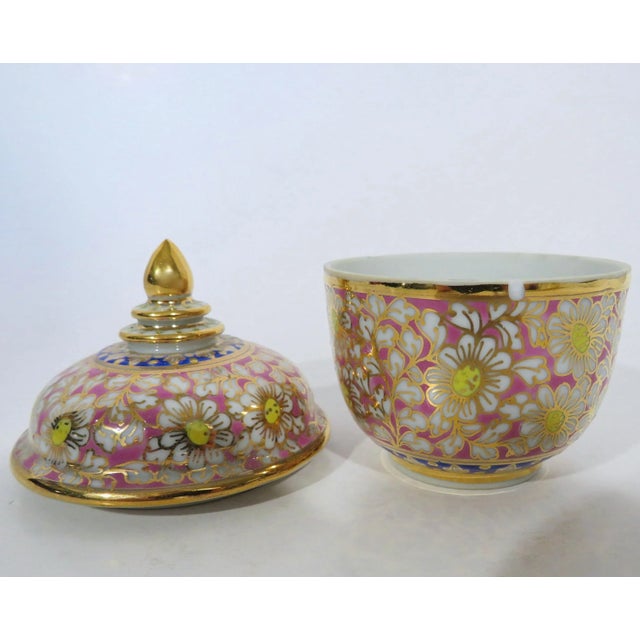 Thai Benjarong Jar For Sale - Image 4 of 8