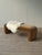 1980s Waterfall Bench in Champagne Cut Mohair For Sale - Image 10 of 10