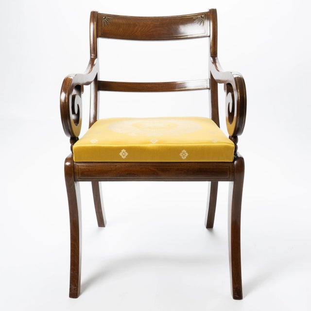 English Mahogany Arm Chair With Upholstered Seat, 1820 For Sale - Image 11 of 11