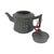 Late 20th Century Chinese Black Clay Teapot With Gilt Calligraphy For Sale - Image 9 of 11
