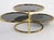 1970s Mid Century Modern Brass and Glass 3 Tier Circular Swiveling Side End Table For Sale - Image 5 of 11
