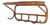 Art Nouveau Secessionist Bentwood Wall Coat Rack from Thonet, Austria, 1900s For Sale
