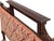 19th Century Wooden Sofa with Lion-Head Armrests and Red Fabric For Sale - Image 6 of 11
