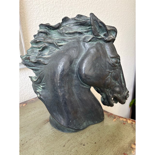 1970s Vintage 1970s Sculptural Decor Horse Head For Sale - Image 5 of 7