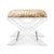 Uber chic clear lucite X shaped accent upholstery--our Delano Bench is the perfect vanity stool and/or designer accent...