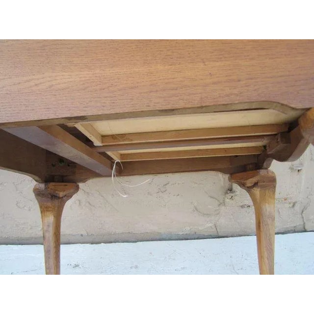 Brown 1970s Solid Wood Table French Style Side Table with One Drawer For Sale - Image 8 of 13