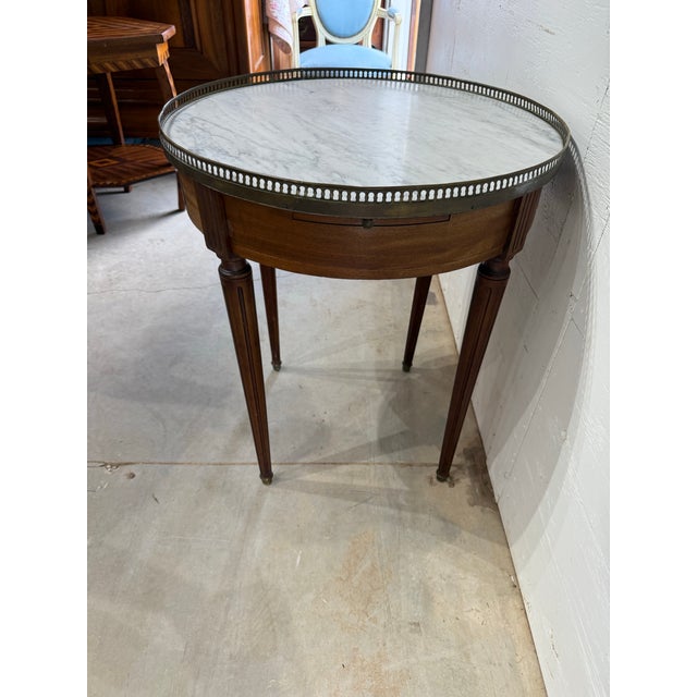 French Antique Louis XVI Mahogany Bouillotte Side Table For Sale - Image 12 of 12