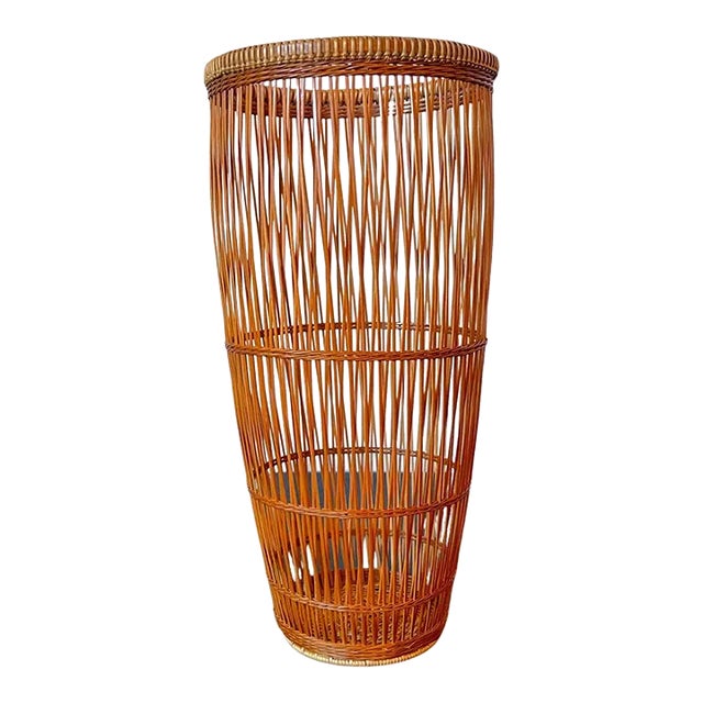Late 20th Century Japanese Bamboo Basket by Abe Motoshi For Sale