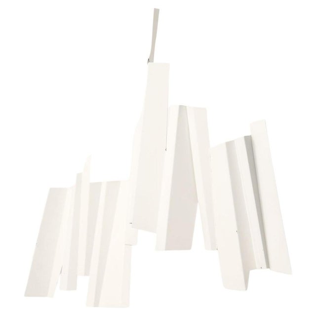 Wall Sculpture in White Lacquered Metal by Lars-Erik Falk, 1963 For Sale - Image 6 of 6