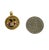 1950s Vintage 12k Gold Filled Hallmarked Round Shape Pendant For Sale - Image 5 of 9