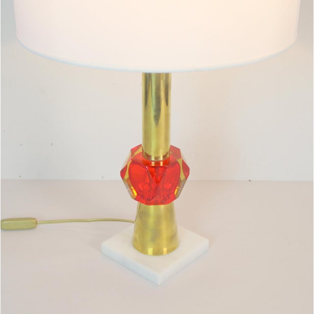 1970s Vintage Italian Murano Glass Lamps, 1970s, Set of 2 For Sale - Image 5 of 6