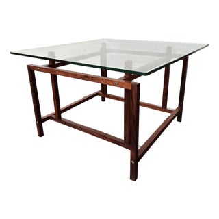 Rosewood and Glass Henning Norgaard Side Table For Sale