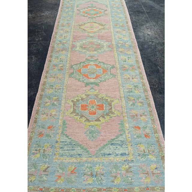 Turkish Oushak Runner Rug 3'2" x 10'6" #23656 Explore a curated collection of hallway runners, wool rugs, and handmade...